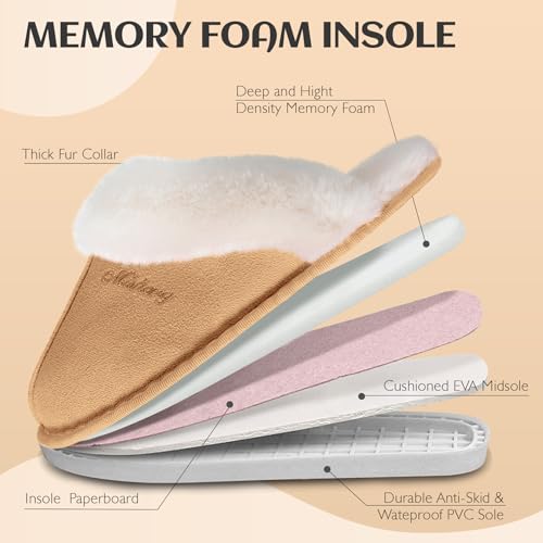 Women's Fluffy Memory Foam House Slippers - Non-slip Indoor/Outdoor3