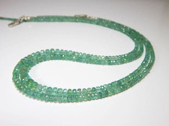 Perles émeraude rondelles facettées 5x2.5mm fil de pierre naturelle pour création DIY