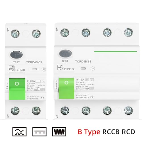 Disjoncteur fuite de terre RCD Type B évite les pannes de borne EVSE 2P - 3