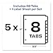 Avery Index Maker, Laser/Inkjet, 8 Tab, 5-Set, 8-1/2