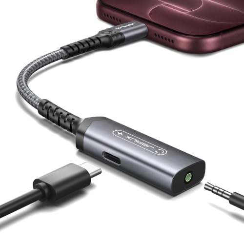 JSAUX USB C Headphone Adapter and Charger, 2-in...