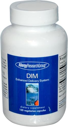 Allergy Research Group DIM Enhanced Delivery System - DIM Supplement for Women, Estrogen Supplement for Women and Men, Diindolylmethane for Hormone Balance, Menopause Support - 120 Vegetarian Capsules