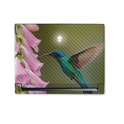 Image of MightySkins Carbon Fiber Skin Compatible with Alienware M18 R1 (2023) Full Wrap Kit - Hummingbird | Protective, Durable Textured Carbon Fiber Finish | Easy to Apply & Change Styles | Made in The USA