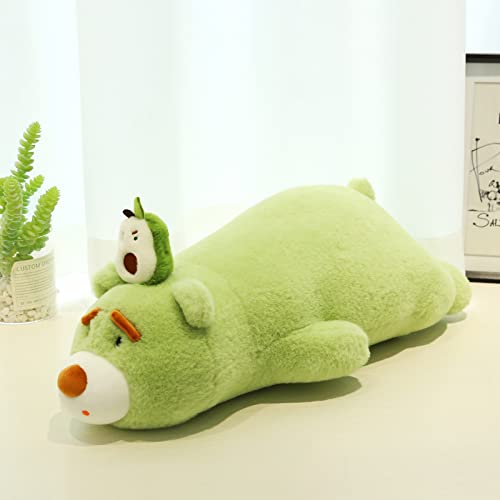 15.7 Inch Big Bear Stuffed Animal, Creative Green Avocado Teddy Bear Plush Pillow, Clever Boy's And Girl's Room Decor, Perfect Stress Relief Bear Squishymalow Gifts For Women #TOP1
