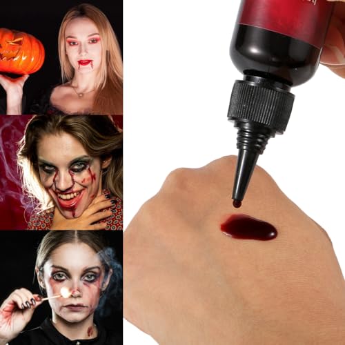 Bowitzki Halloween Makeup Kit Special Effect sfx Makeup,Liquid Latex+Scab Blood+Spray Blood+6 Colors Oil Based Face Paint+SFX bruise wheel+Skin Wax+Stipple Sponges+Latex free Sponges+Spatula+Brushes - Image 5