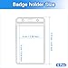 Vertical ID Badge Holders Sealable Waterproof Clear Plastic Holder, for RFID/Proximity/Badge Swipe Cards or Credit Card/Driver's License (Transparent-6pcs)