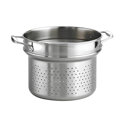 Tramontina Signature Stainless Steel Pasta Strainer Insert For Pot, Basket Compatible With 8-Quart Stock Pot