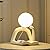 Octdays Abstract Thinker Reading Statue: White Lamp Figurines with USB Ports Modern Art Sculpture for Home Decor Living Room Office Desk Bedroom Nightstand Decorations Gifts for Friends
