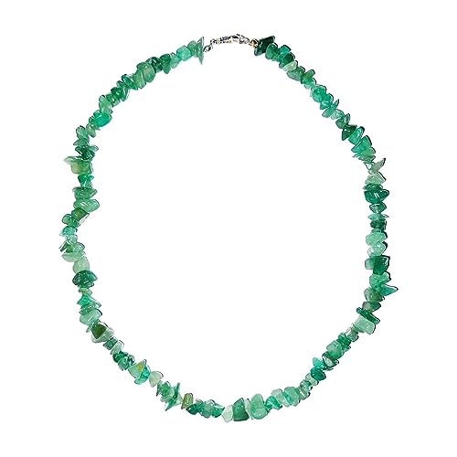 Collier Aventurine verte de qualité artisanale, perles baroques 60cm
