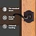 Baldwin Madrina, Entry Door Handle Reversible Lever with Keyed Lock Featuring SmartKey Re-key Technology, in Venetian Bronze