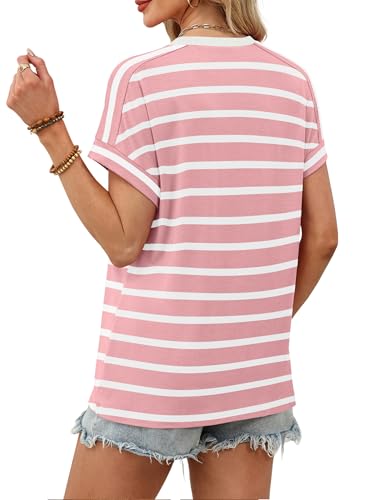 Image of WIHOLL Womens Tops Short Sleeve Shirts Summer Outfits 2026 Spring Dressy Casual Clothes Clothing