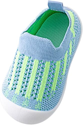 Image of Baby Toddler First Walker Shoes Kids Trainers Lightweight Breathable Walking Slip On Sneakers Non Slip Soft Sole Slippers Indoor Outdoor Boys Girls