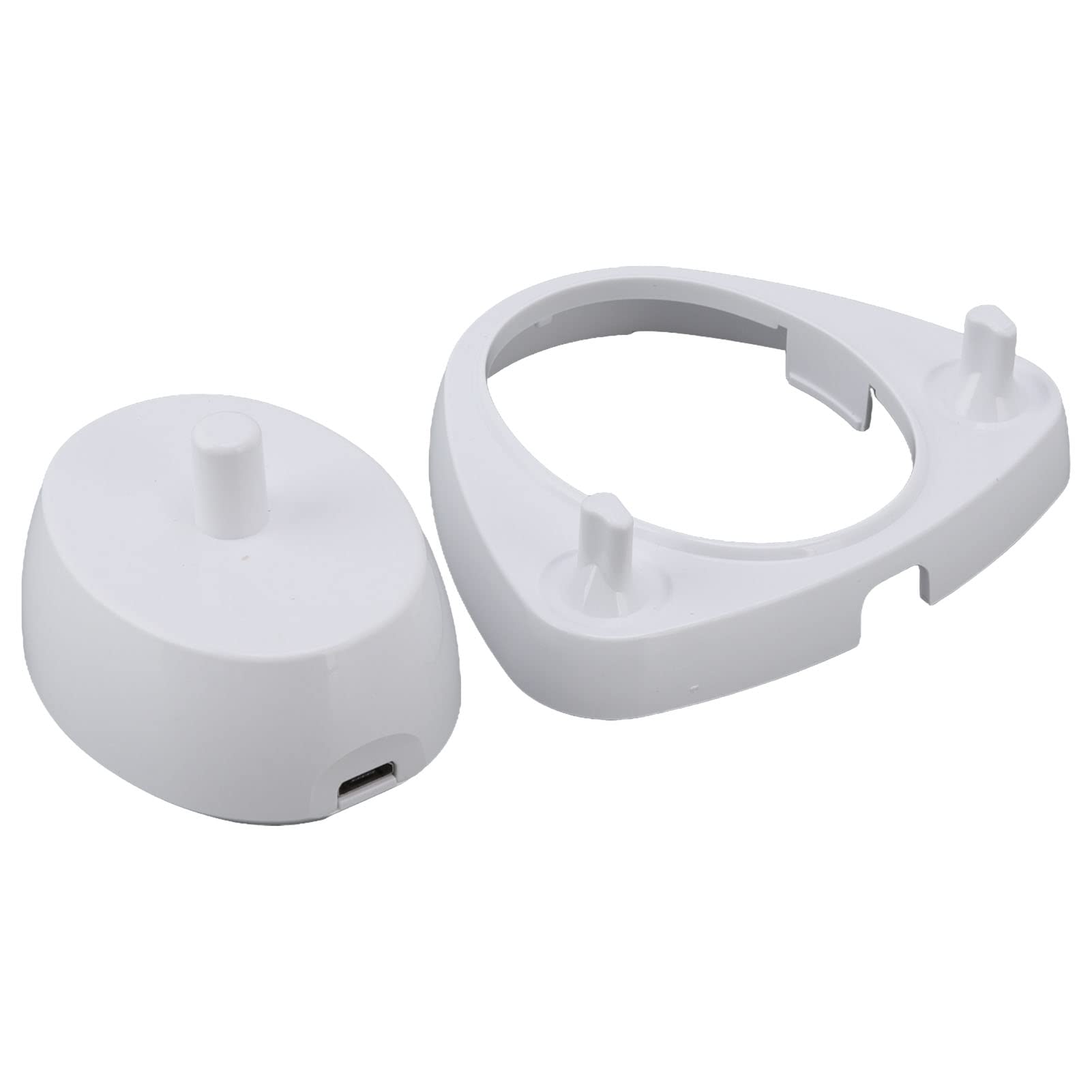 Cargador Inductivo para Cepillo de Dientes Eléctrico con Soporte de Cargador para Cepillo de Dientes Conexión de Puerto USB Universal para D12513K D10513K D12 D16(Blanco)