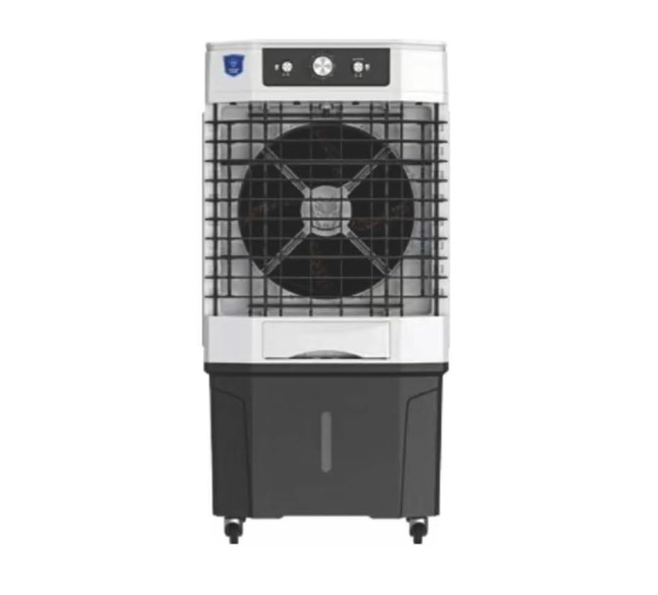 GARLAND COOL 1250 - Climatizador evaporativo 230 W, flujo 9000 m³/h, depósito 60 L, enfriador portátil para 50-80 m², estructura plástica, bajo consumo, silencioso y ecológico