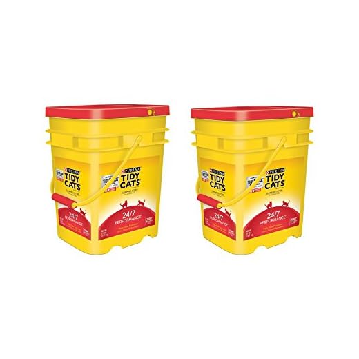 Purina Tidy Cats Clumping Litter 24/7 Performance for Multiple Cats 35 lb. Pail (35 Lb - 2 Pails)