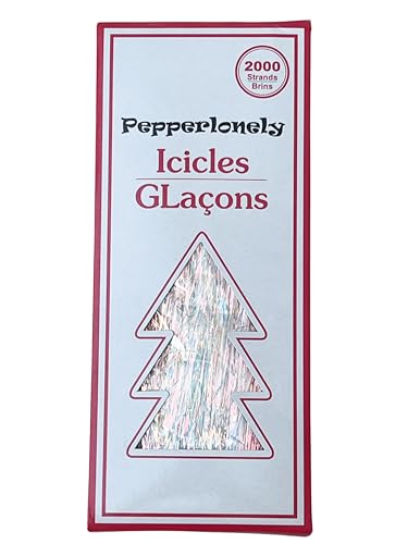 PEPPERLONELY 2000 Strands Icicles Tinsel Tree Christmas Decorations (4# Iridescent Premium)