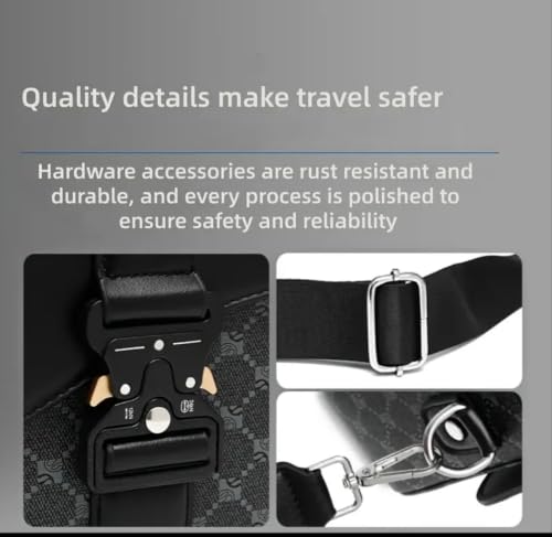 Bolsa de hombro multiusos en negro mixto con diseño ergonómico unisex 3