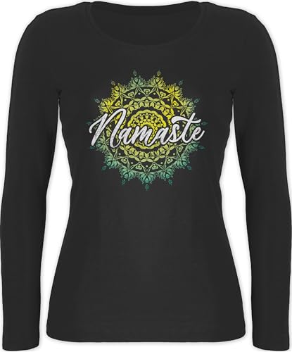 Langarmshirt Damen - Yoga und Wellness Geschenk - Namaste Vintage...
