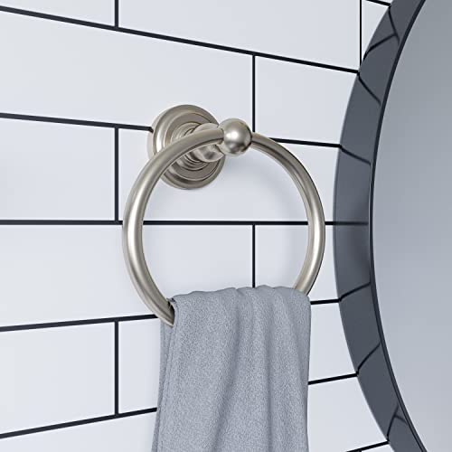 Image of Design House 188631 Calisto 4-Piece Bathroom Hardware Accessory Set Satin Nickel
