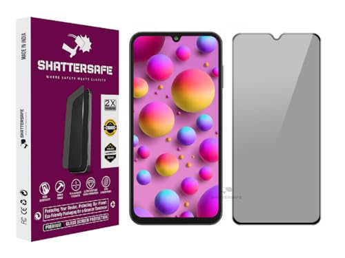 Image of Anti-Spy Privacy Tempered Glass Compatible For Samsung Galaxy F15 5G / M15 5G [Pack of 1]. Anti-Scratch, Edge-to-Edge Protection With Easy Installation Kit & Case Friendly Fit.