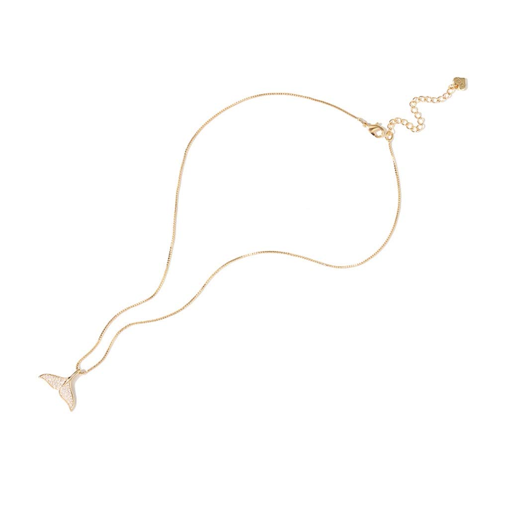 Pendant Necklace Alloy Mermaid Tail Pendant Necklace Dolphin Mermaid Tail Necklace Whale Tail Fish Mermaid Jewelry For Women Girls Necklace for Women
