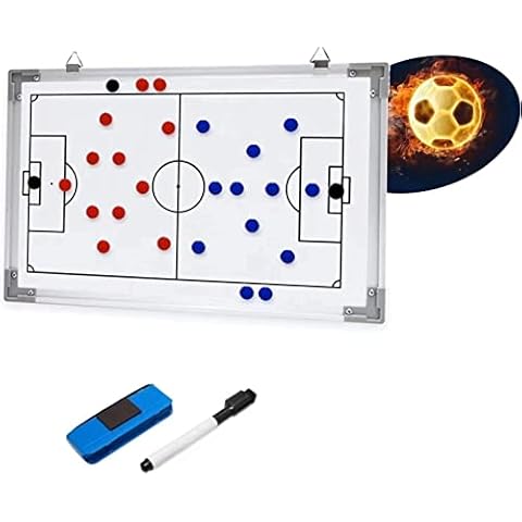 BWKJMY Football Coaches Tactical Board, 45x30 cm Football Reversible Magnetic Tactic Coaching Board Manager Coach Tactics Board Training Assistant Equipment Cover