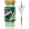 UBUNG 50 King size cône pré roulé vert avec filtres | vert fini feuille à rouler | Papier a cigarette conique | Accessoires 1 entonnoir et 1 tube transparent