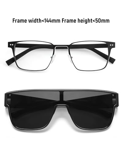Polarized Fit Over Glasses Sunglasses for Men Women,One Piece Design UV400 Protection3