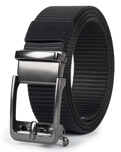 Men's Black Canvas Belt - Stylish and Durable Waist Accessory