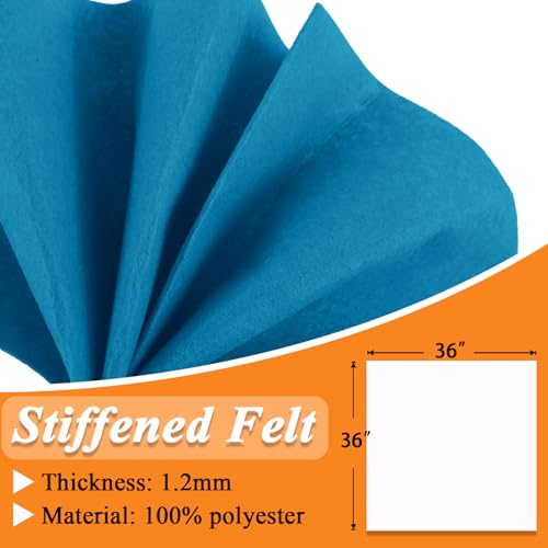 Image of IONTACH 36 inch X 36 inch Stiff Felt Fabric 1.2mm Thick (Turquoise)