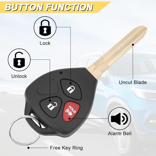 Key Fob Replacement for 2006-2011 Toyota RAV4/ 2008-2013 XB Car Keyless Entry Remote Control,HYQ12BBY 4D67 Chip,3 Buttons - Image 4