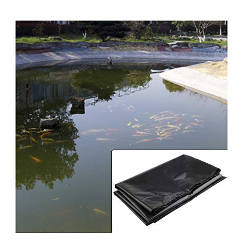 LJIANW Pond Liners Flexible Liners, Pond Liner Weather Resistant Impermeable Pond Skins High Density PVC Panel for Reinforced Landscaping, Can Be Cut, 44 Sizes (Color : Black, Size : 2x2m)