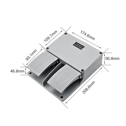 Interruptor de pie YDT1-16 doble aluminio evita fallos de mando en máquinas 4