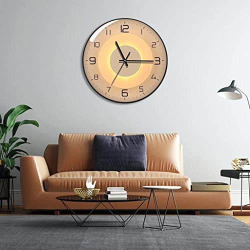 Image of Wall Clock 12 inch Silent Quartz Decorative Wall Clock Non-Ticking Classic Digital Clock Battery Operated Round Easy to Read Handheld Complete Home /Kitchen /Bedroom (422)