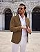 COOFANDY Men Stretch Knitted Blazer Jacket Slim Fit Fashion Wedding Sport Coats Brown