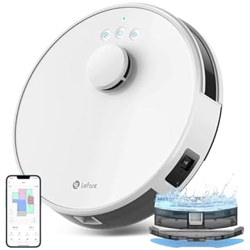 LEFANT M1 Robot Aspirapolvere Lavapavimenti,Navigazione LiDAR,Aspirazione Potente 4000Pa,Autonomia 150 Minuti,Robot Mappatura Multi-Piano,Zone No-Go,Ideale per Peli di Animali,Moquette,Pavimenti Duri