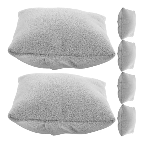 IMIKEYA 6個 ジュエリーコレクション向けブレスレットディスプレイクッション 腕時計用展示枕 グレーソフトジュエリー保護パッド