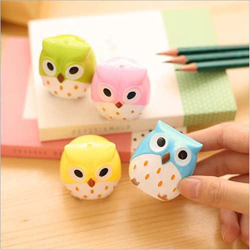 U-M 1 x apontador de lápis de plástico coruja kawaii lápis faca cortador coreana materiais escolares