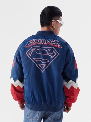 Image of The Souled Store Superman: Kal-El Men Racer Jackets