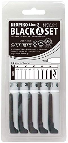 DELETER INC. Neopico line-3 [Black] set A (5 pieces) (Japan Import)