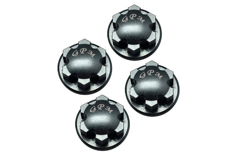 Aluminum 6061-T6 Wheel Lock For Traxxas 1:8 4WD Sledge Monster Truck 95076-4/1:10 E-Revo 2.0 Vxl Brushless 86086-4 - 4Pc Set Gray Silver