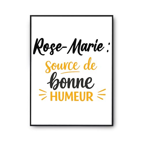 Affiche Rose-Marie poster humour décoration murale cadeau anniversaire