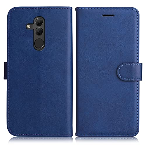 DENDICO Cover per Huawei Mate 20 Lite, Premium Portafoglio PU Custodia in PU Pelle, Flip Libro TPU Bumper Caso per Huawei Mate 20 Lite, Blu Navy