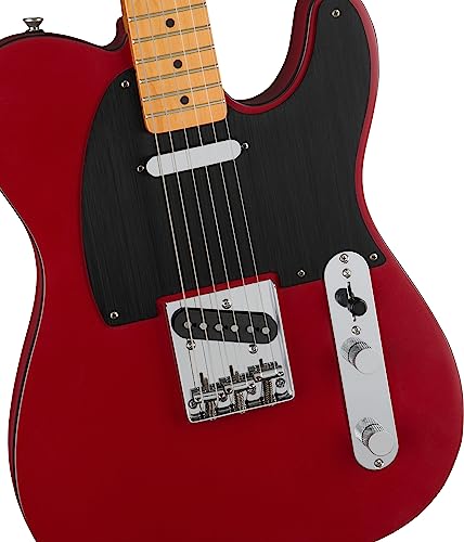 Squier 40Th Anniversary Vintage Edition Telecaster Electric Guitar, Satin Dakota Red, Maple Fingerboard #TOP3