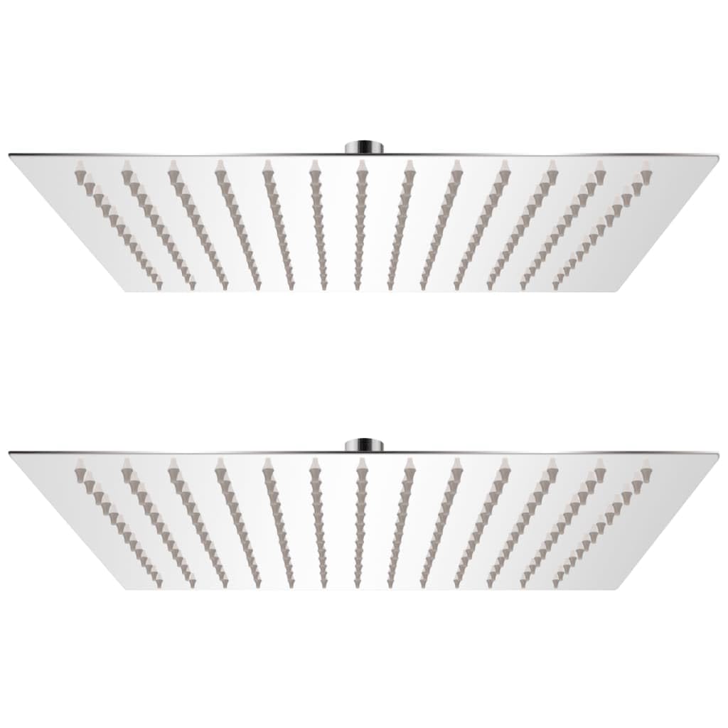 Set di 2 soffioni doccia a immersione quadrata 25 x 25 cm in acciaio inox 02_0002105