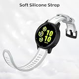 ISABAKE 20mm Pasek do zegarka Vivoactive 3, Forerunner 245, silikonowy pasek z szybkozłączką do Garmin Vivoactive 5, Forerunner 645 Music