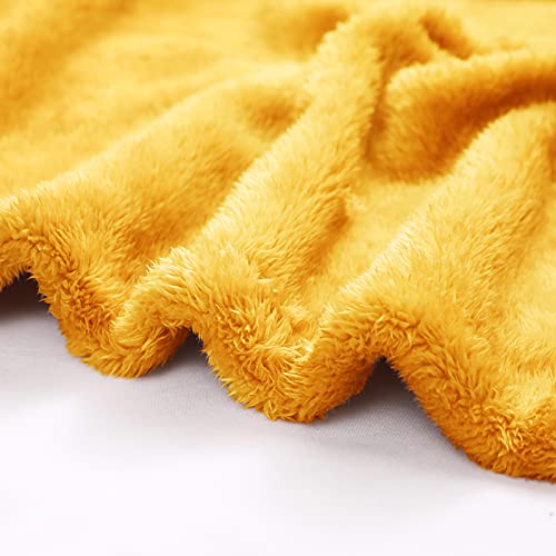 Exclusivo Mezcla Plush Baby Blanket, Soft And Warm Swaddle Throw Blanket, Infant, Newborn, Toddler And Kids Receiving Fleece Blankets For Crib Stroller (30X40 Inches, Mustard Yellow) #TOP7