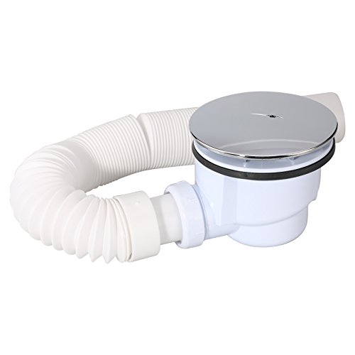 Preisvergleich Produktbild Ablaufgarnitur set für Duschtasse / Duschwanne, inkl.Ø90mm Siphon, Ablaufbogen und Flexanschluss