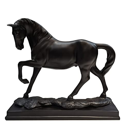 Vinbcorw Statue Sculpture Figurine Vintage Résine Gold Cheval Statues Figures Ornements Sculpture...