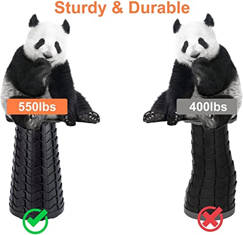 Image of VOLIXOD Foldable Telescoping Stool Portable, Retractable Stool for Adults, Upgraded Collapsible Folding Seats with Load Capacity 550lbs, Camping Stools for Adults